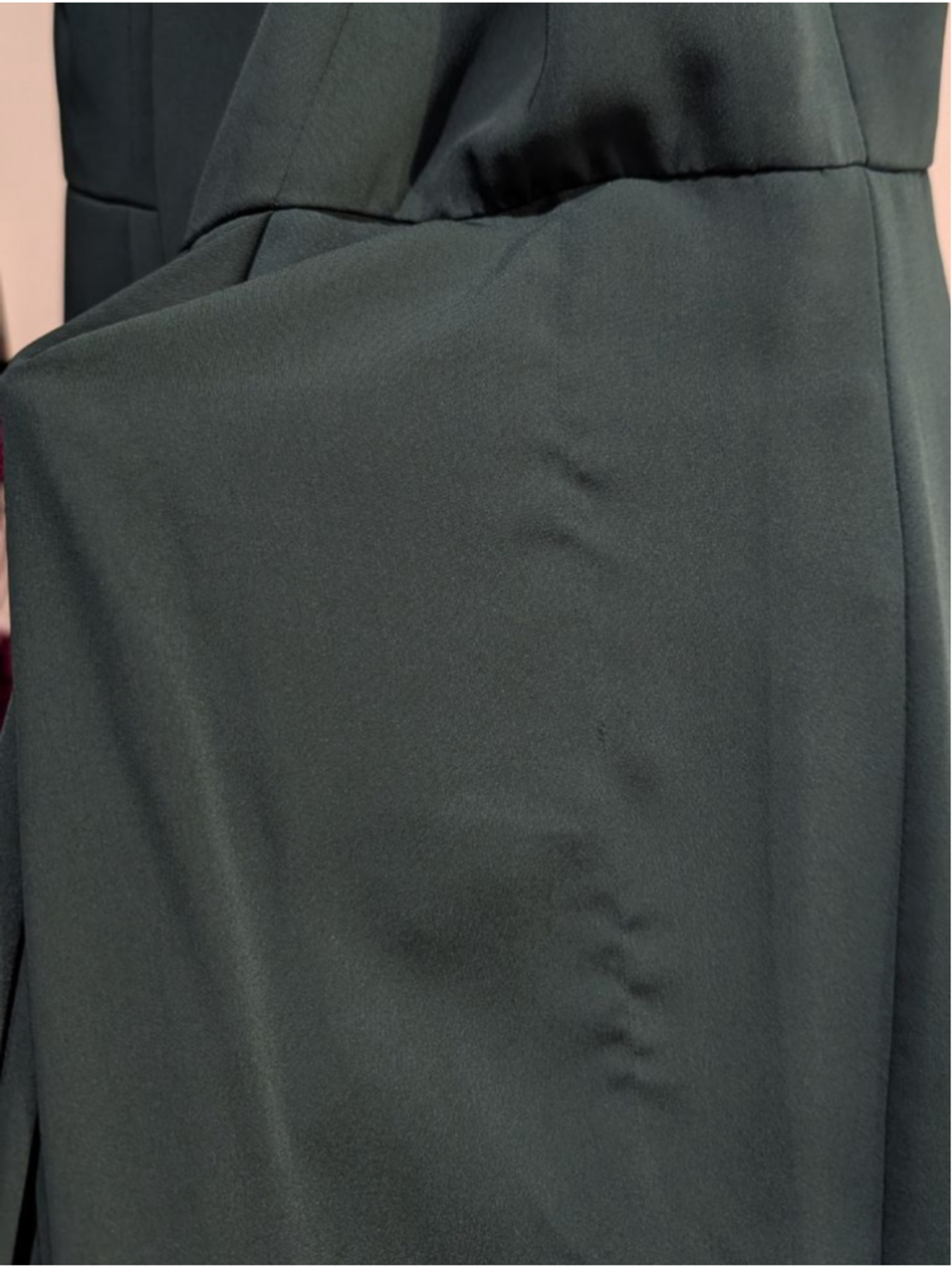 Gianni Bini Emerald Green Asymmetrical Ruffle Midi Dress Slip Strappy Size 8 - Picture 12 of 12